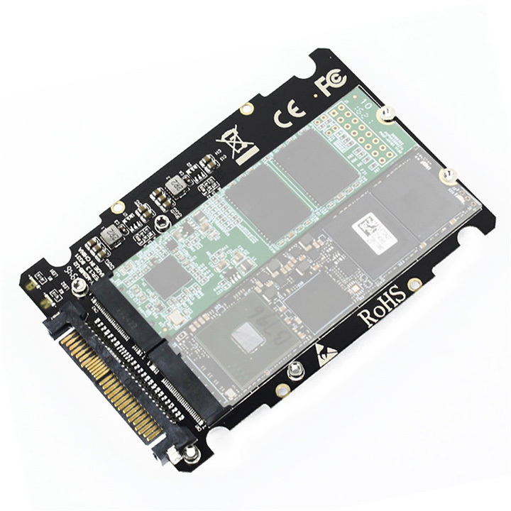 Mạch chuyển đổi SSD M.2 PCIe NVMe, M.2 SATA sang U.2 SFF-8639 - MA17