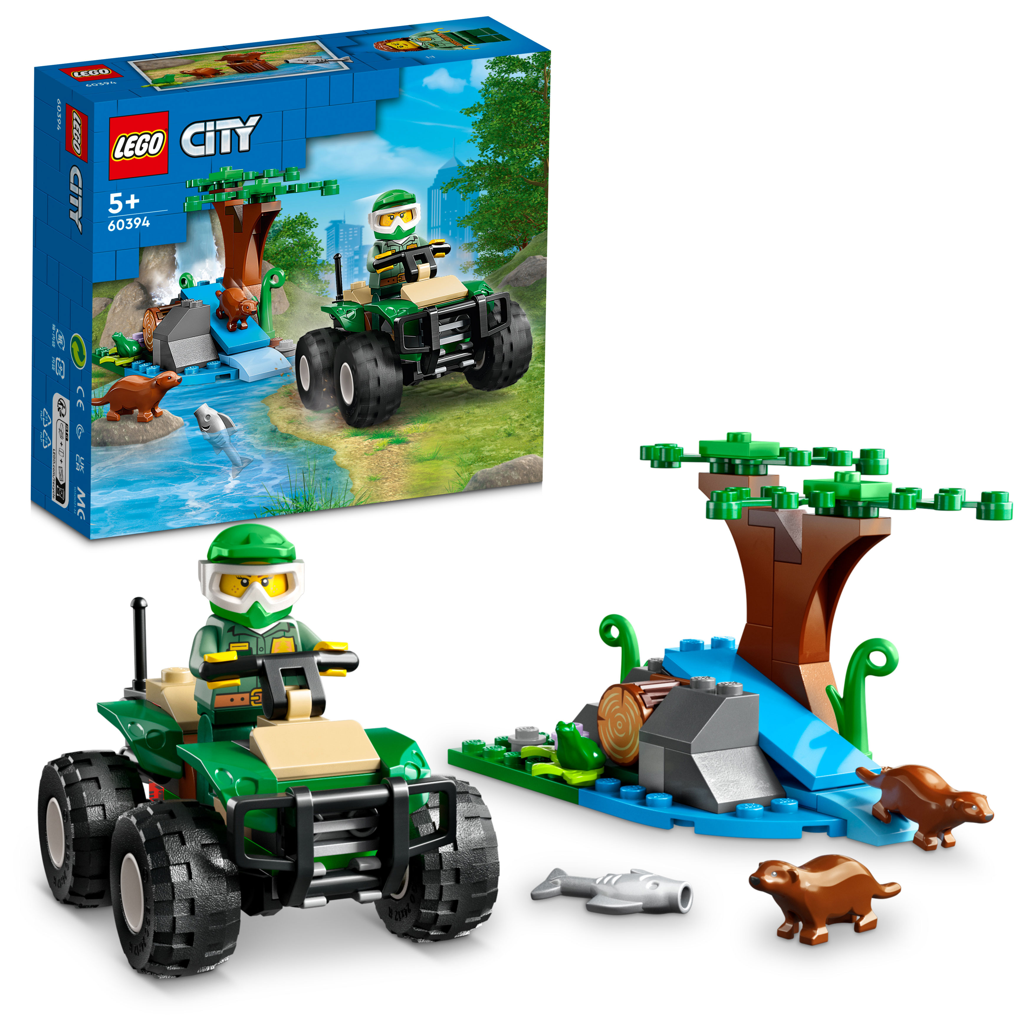 Đồ chơi lắp ráp LEGO City 60394 Xe cứu hộ rái cá (90 Chi Tiết)