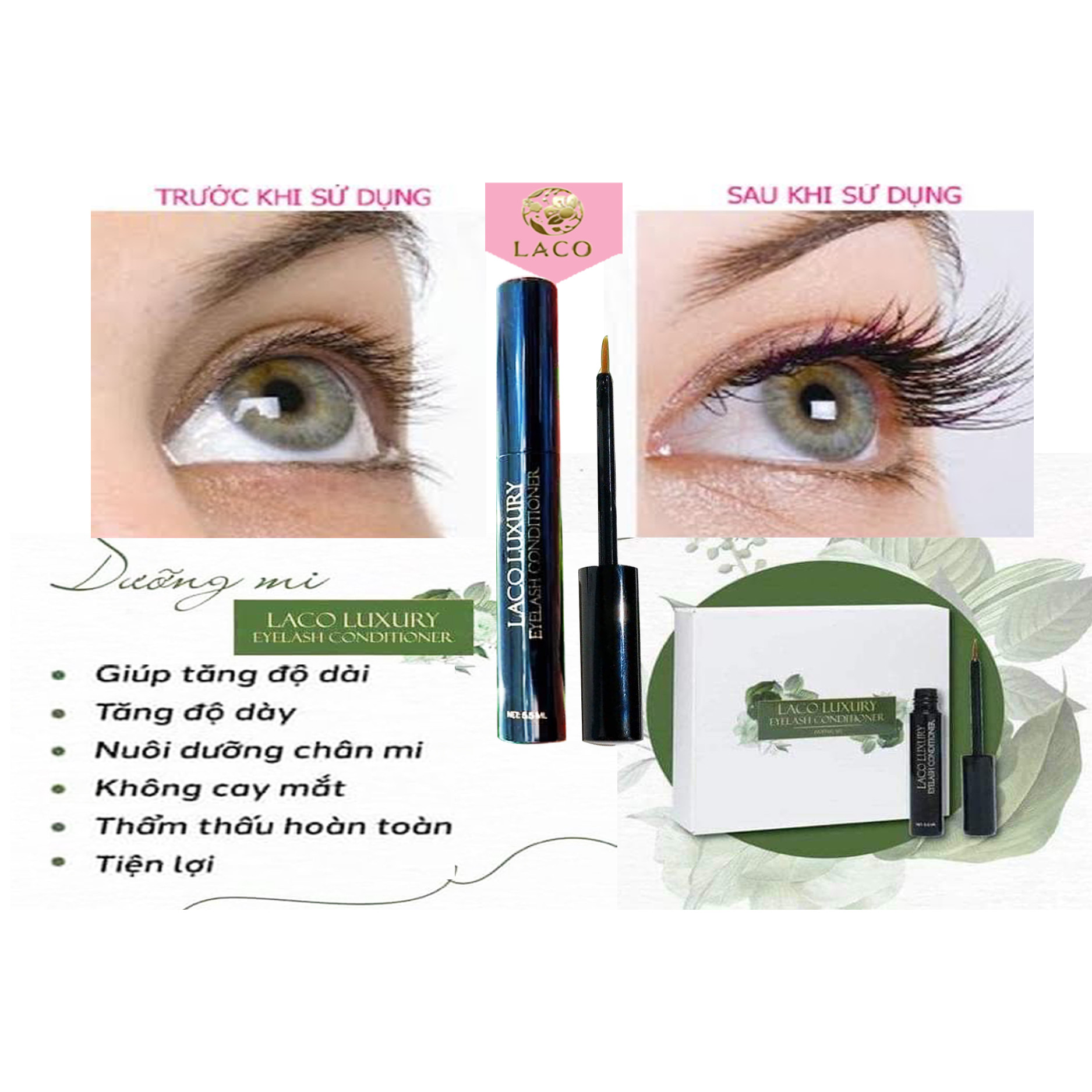 Dưỡng mi dày và dày- LACO LUXURY EYELASH CONDITONER