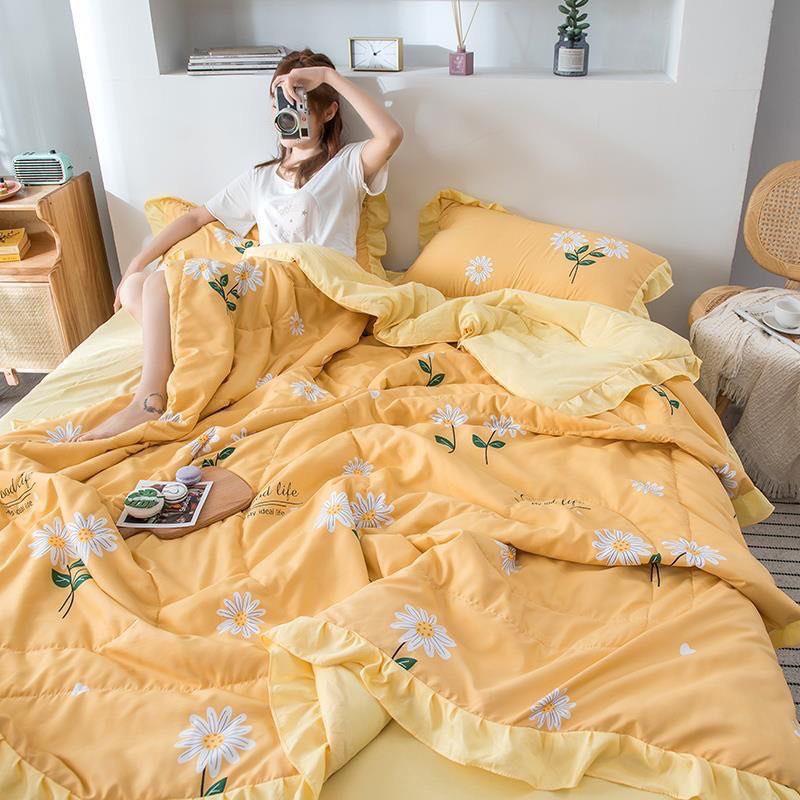 Bộ chăn ga Cotton Đũi phối bèo 100% Hàng nhập khẩu siêu mềm mát