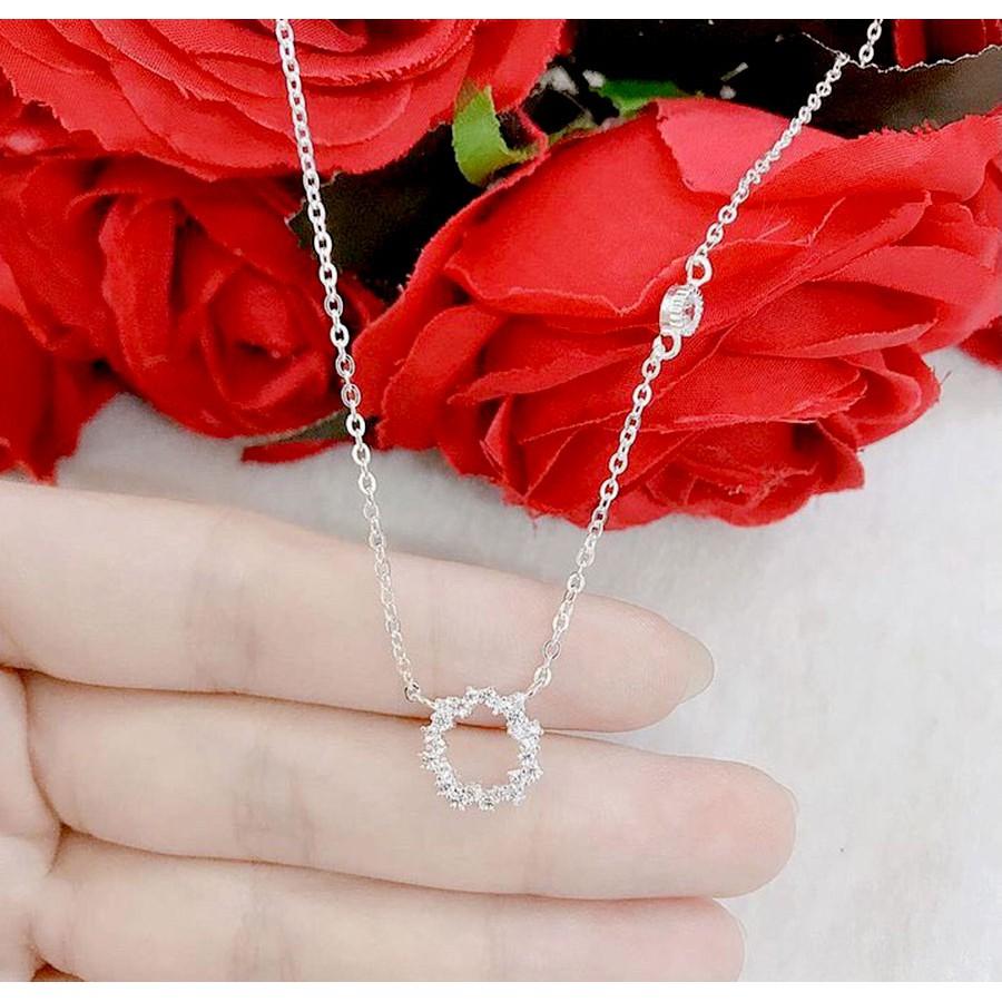 Dây chuyền nữ Huyền Thoại Biển Xanh chất liệu bạc 925 đính đá cao cấp trang sức Bạc Quang Thản - QTBTS5