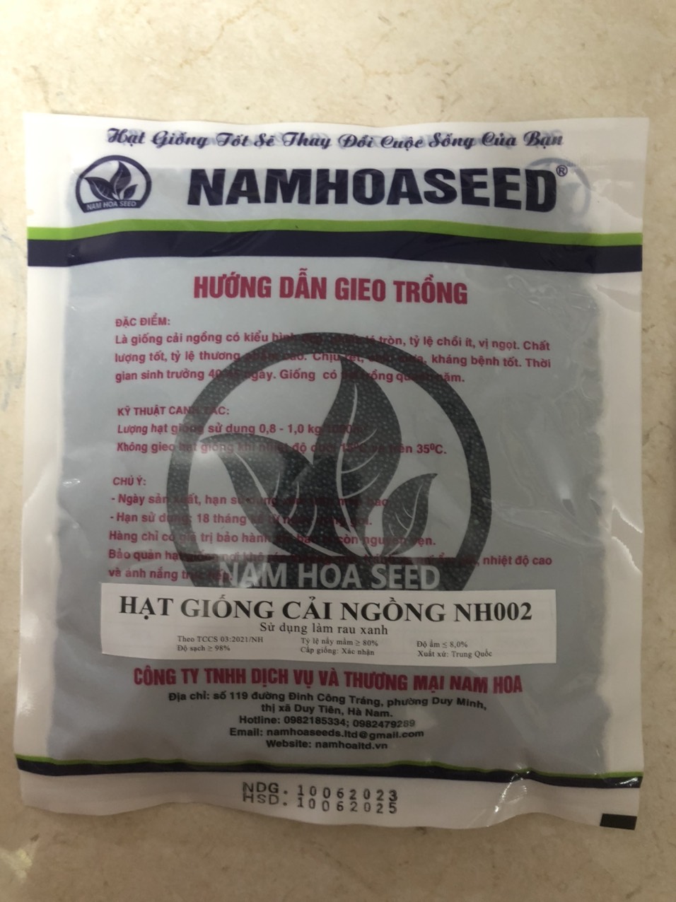 Hạt giống cải ngồng xanh Nam Hoa 250g