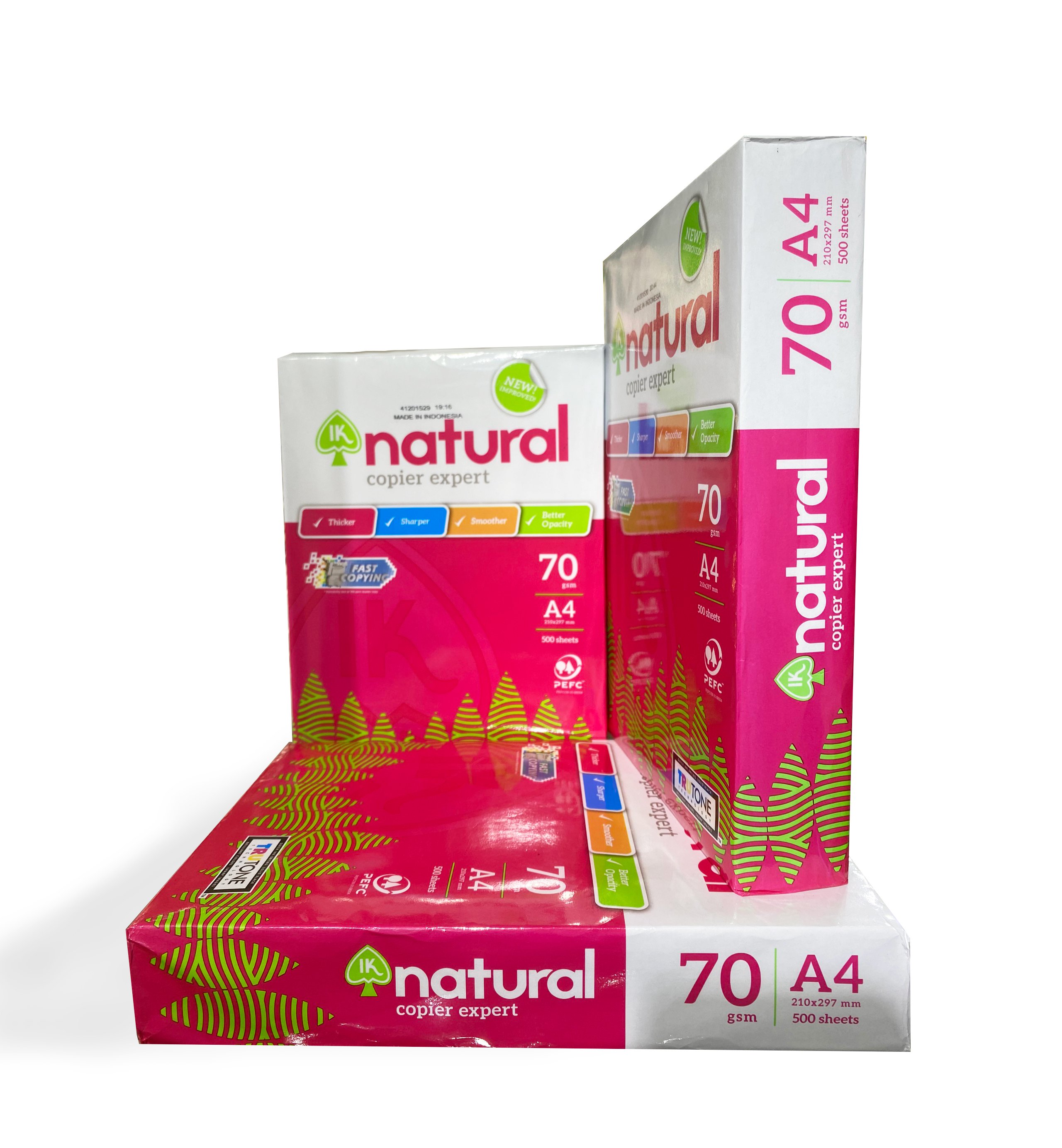 Giấy in, giấy photo IK plus Natural A4 ĐL 70g/m2 Giấy văn phòng giá rẻ, Văn phòng phẩm