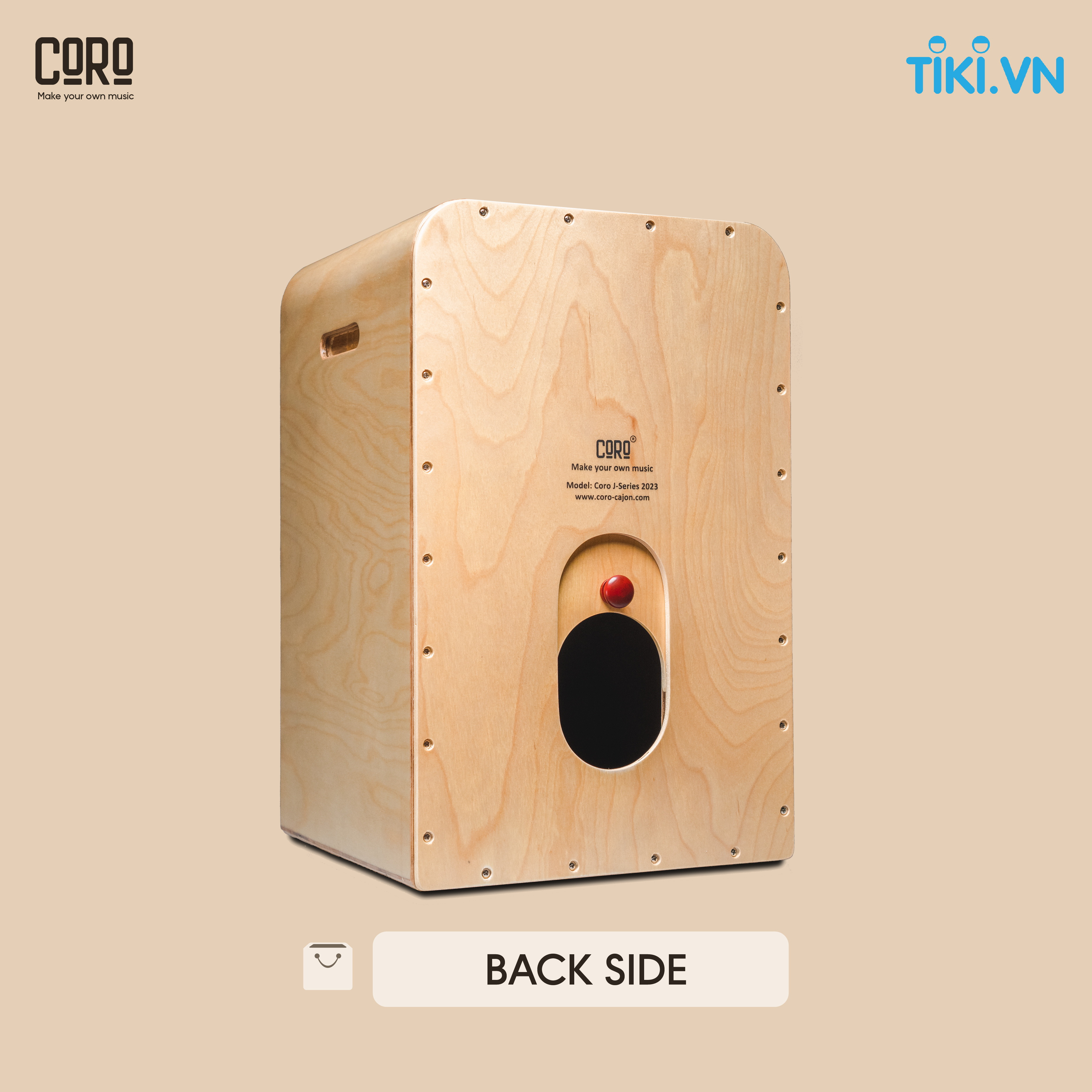 Trống Cajon CORO VIETNAM cao cấp [ J-Series ] - Tặng kèm bao trống cao cấp + Khóa học cajon online