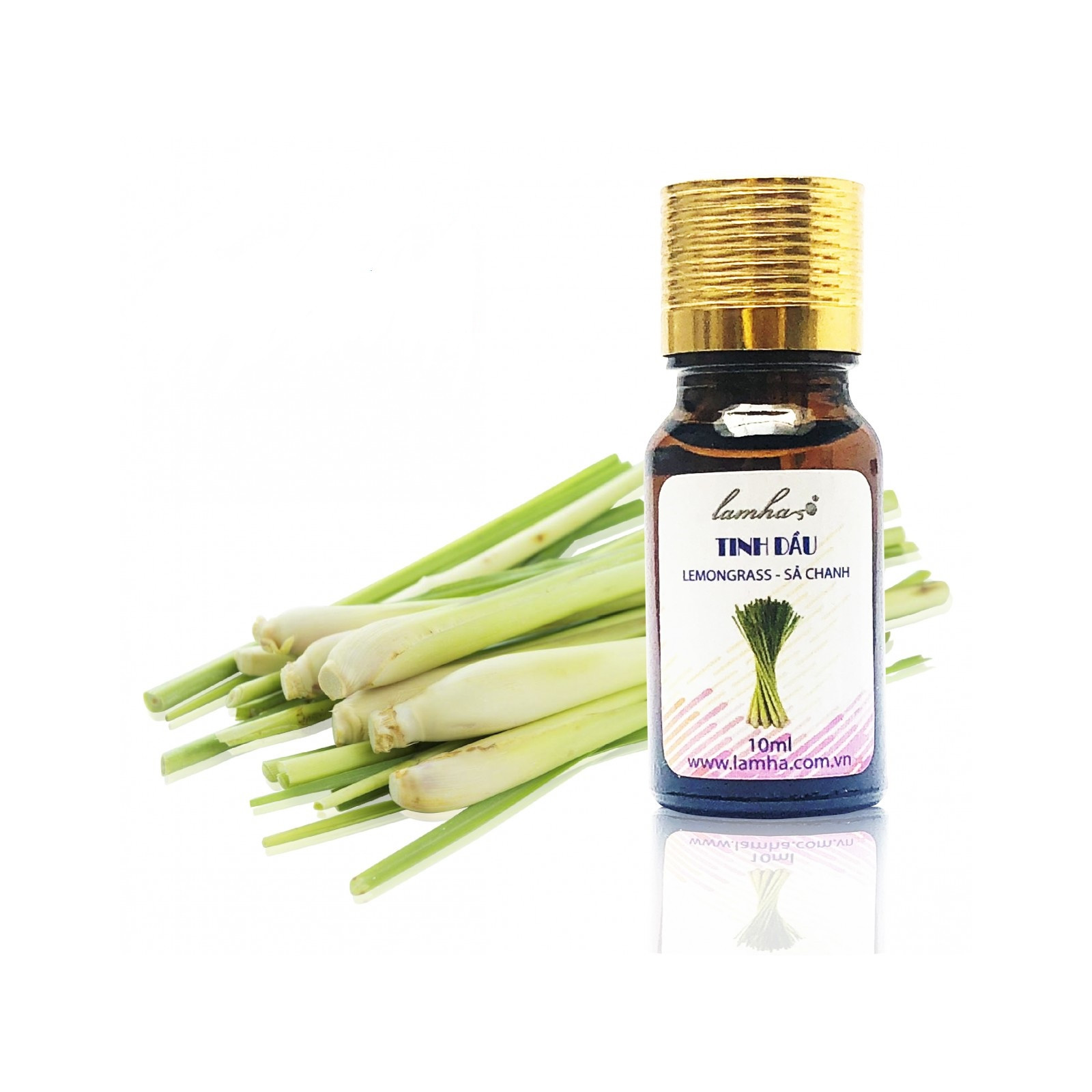 Tinh Dầu Sả Chanh Lam Hà Lemongrass Oil (10ml): xông phòng, thư giãn, giảm stress