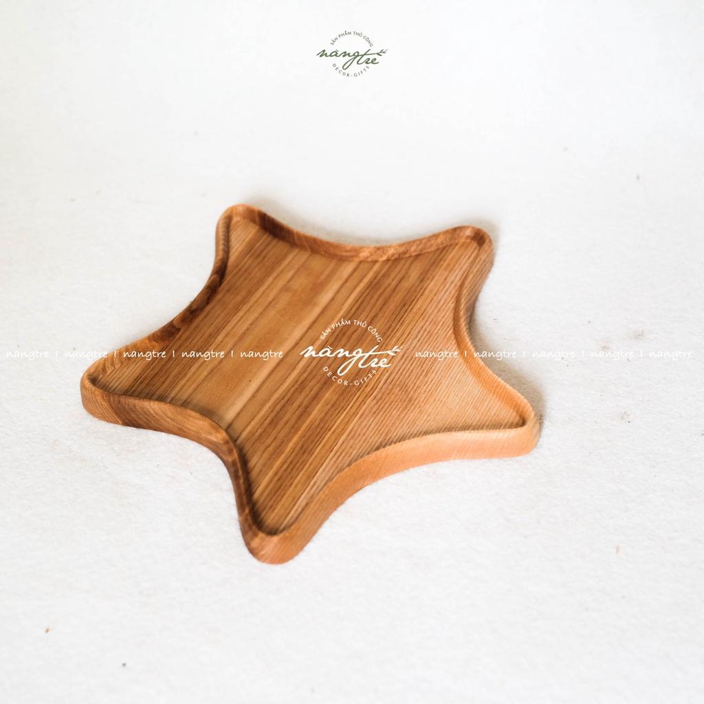 Khay gỗ hình ngôi sao - khay gỗ tự nhiên - Wooden tray