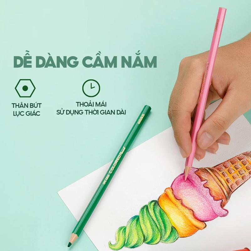 Hộp 24 Bút Chì Màu Kèm Chuốt Chì - Thiên Long CPC-C021