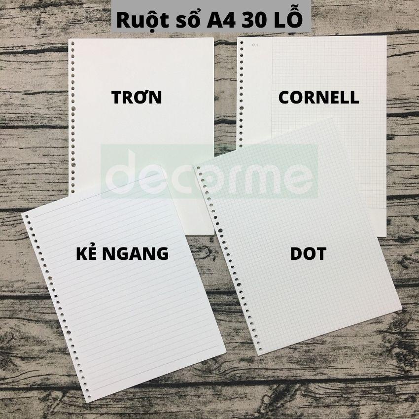 Ruột sổ c.ò.ng r.e.f.il.l 20 26 30 lỗ A5 B5 A4 100gsm