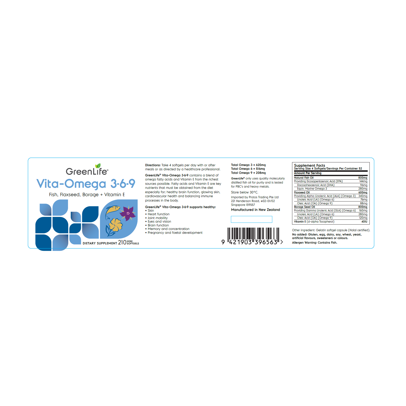 Viên Uống Bổ Sung Omega 3-6-9 Tích Hợp Cải Thiện Sức Khỏe Toàn Diện - 210 Viên