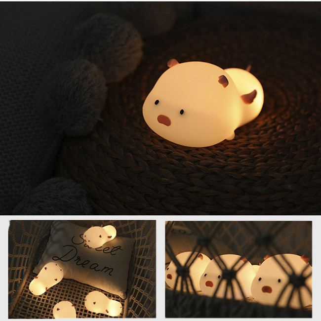 đèn ngủ heo con thiên sứ