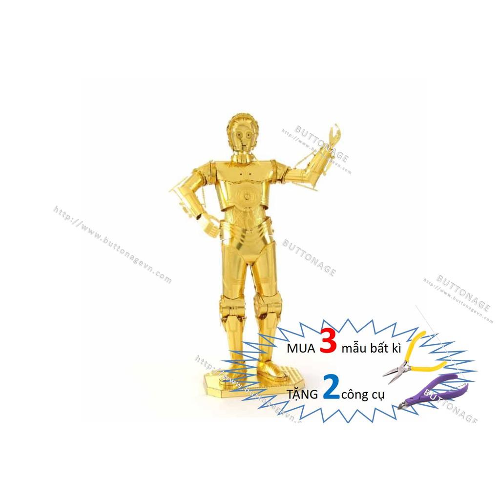 Mô Hình Lắp Ráp 3d Robot tự hành C-3PO (See-Threepio