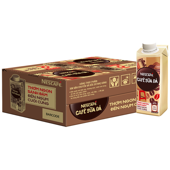 Mua Thùng 24 Hộp Cà Phê Uống Liền Nescafé Cà Phê Sữa Đá (Hộp 200ml) | Tiki