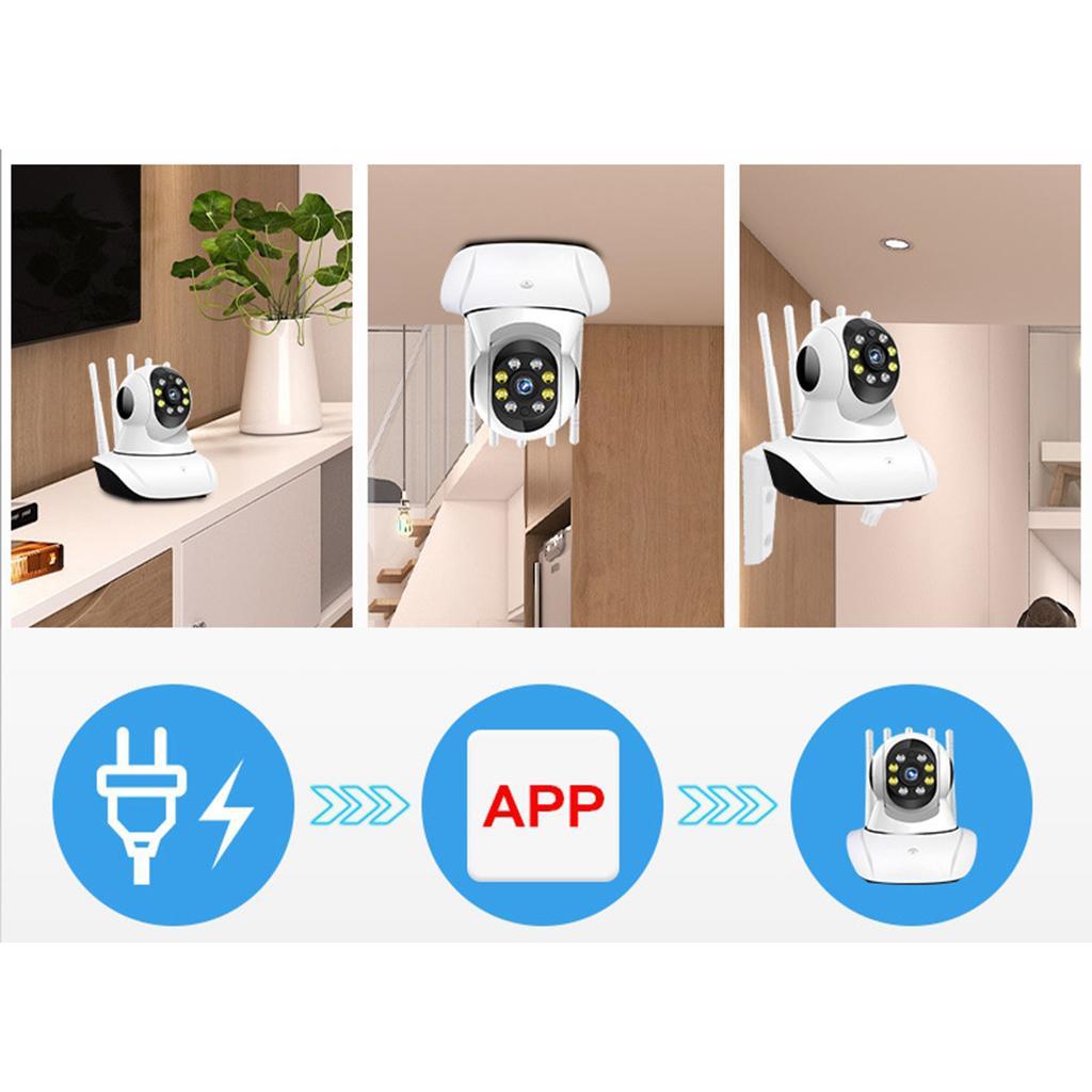 WiFi IP Camera Pan Tilt AP Loop Recording US Plug