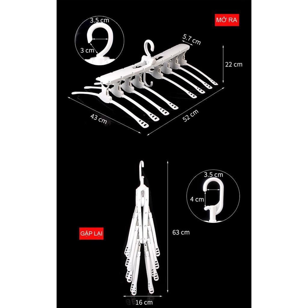 Móc treo quần áo đa năng thông minh gập gọn tiện dụng cho gia đình