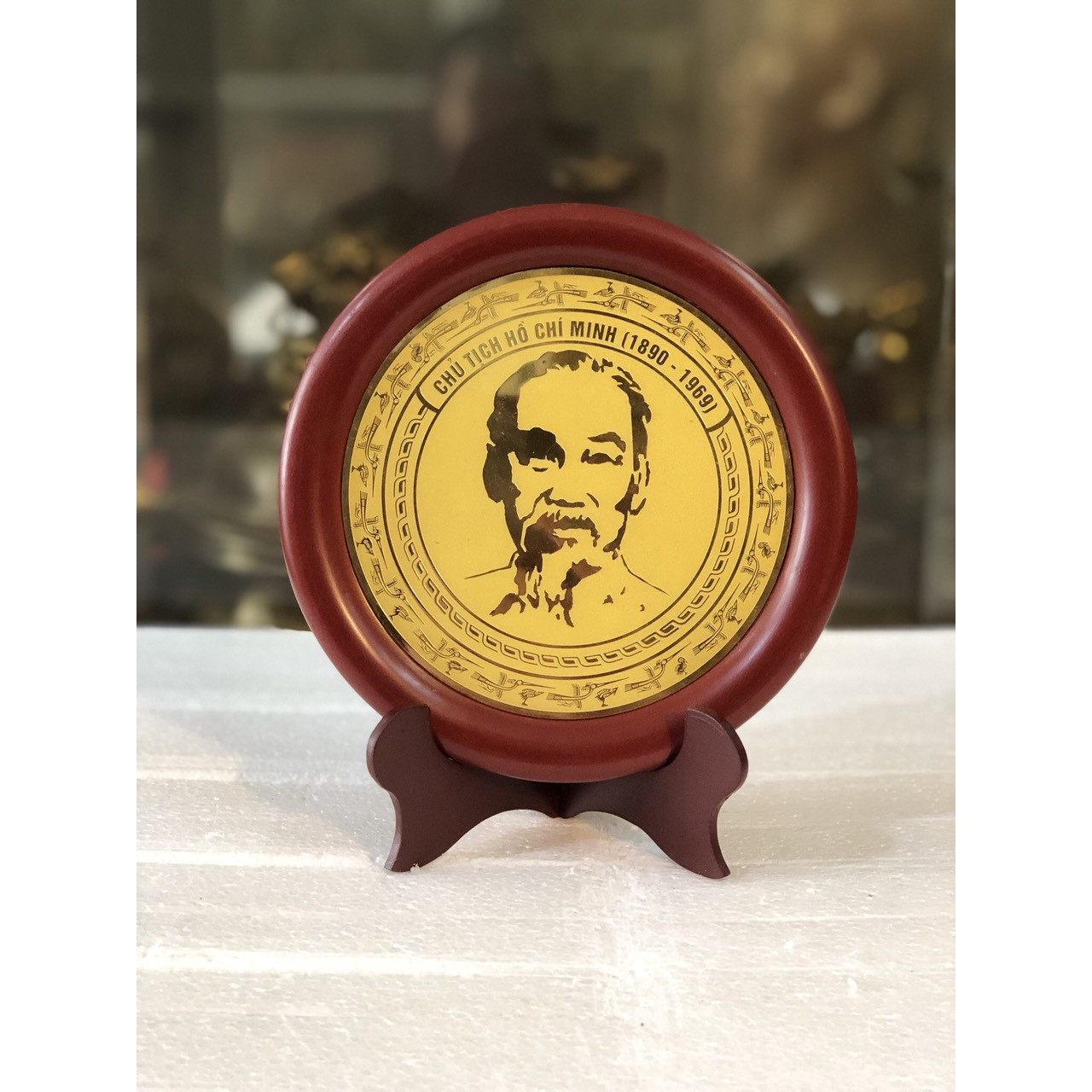 Đĩa đồng in hình Bác Hồ