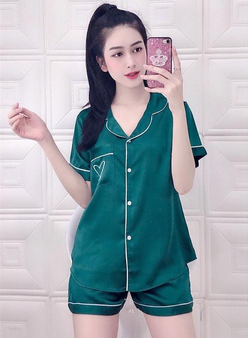 Đồ bộ ngủ Nữ lụa mặc nhà pijama, sang trọng
