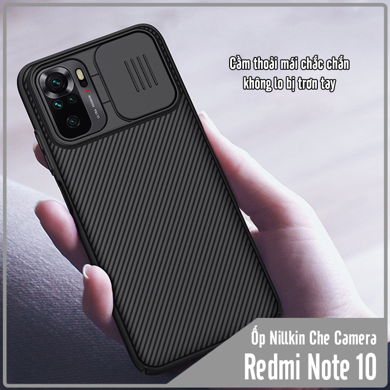 Ốp lưng cho Xiaomi Redmi Note 10 Nillkin CamShield che camera - Hàng Nhập Khẩu
