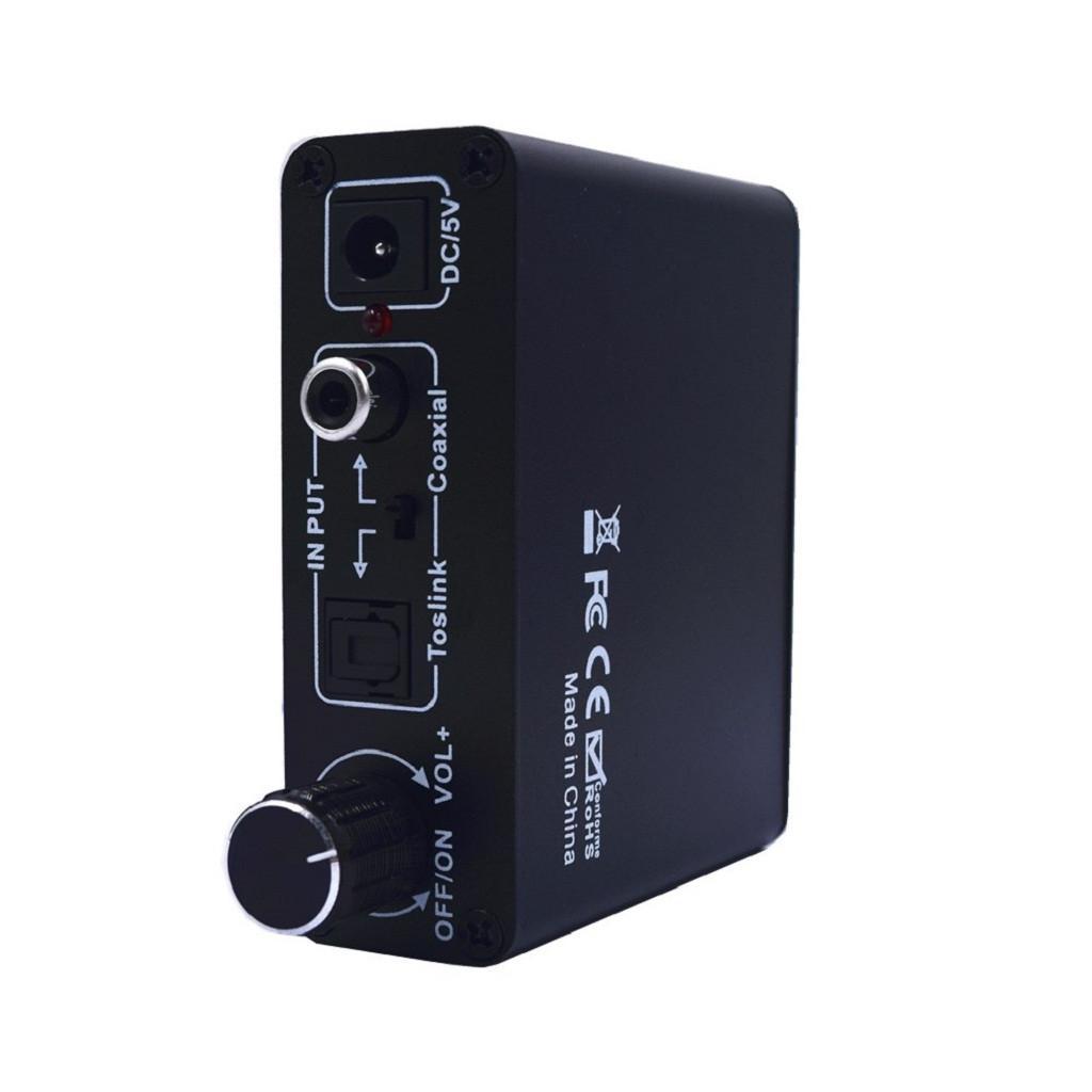 Coaxial Optic Fiber Digital to Analog Audio Converter Adapter RCA