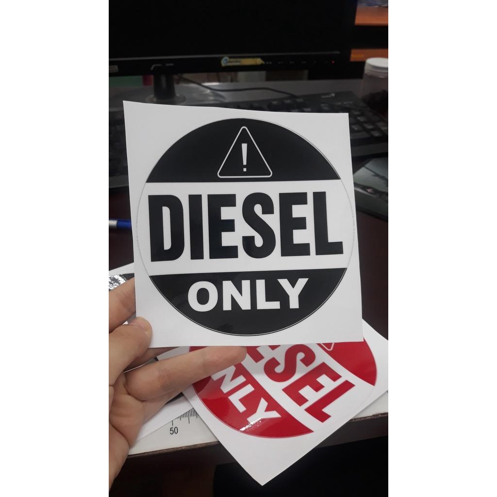 Decan sticker chữ Diesel Only 12x12cm