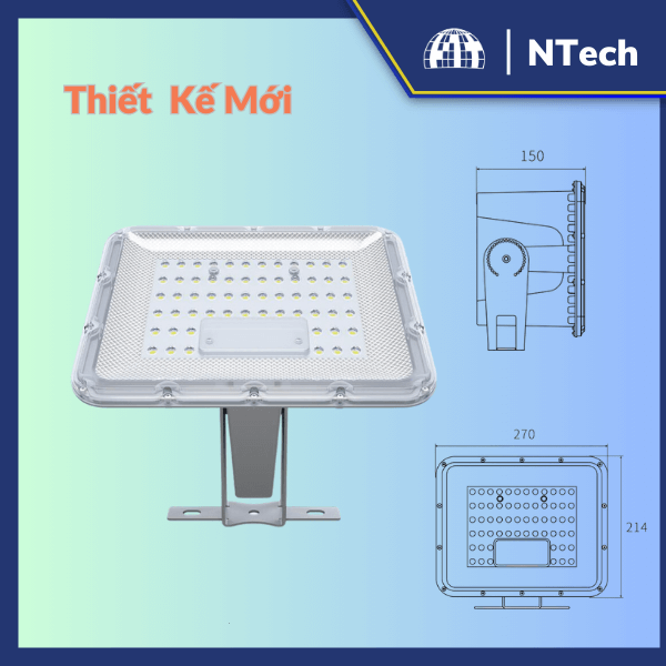 Đèn Pha Năng Lượng Mặt Trời 100W Blue Carbon BCT-TT 1.0
