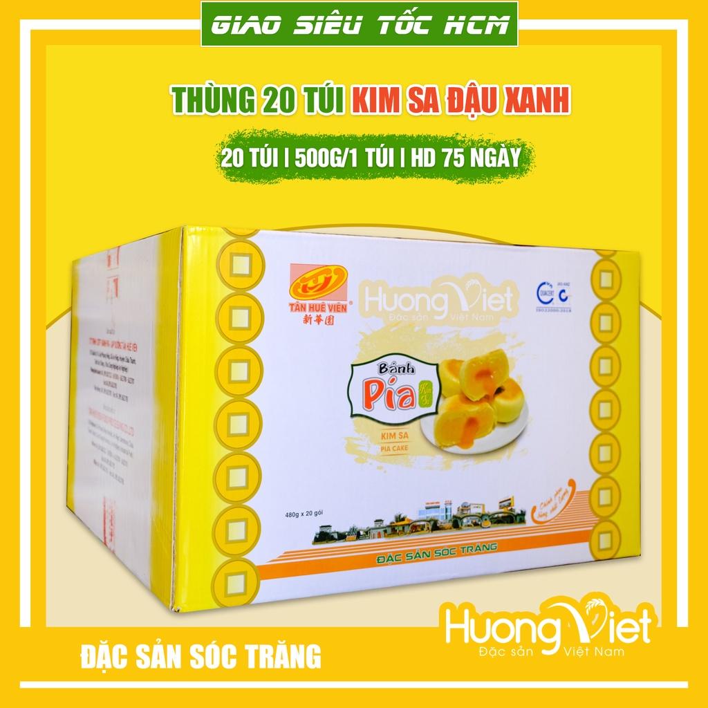 Bánh pía kim sa đậu xanh trứng tan chảy Tân Huê Viên