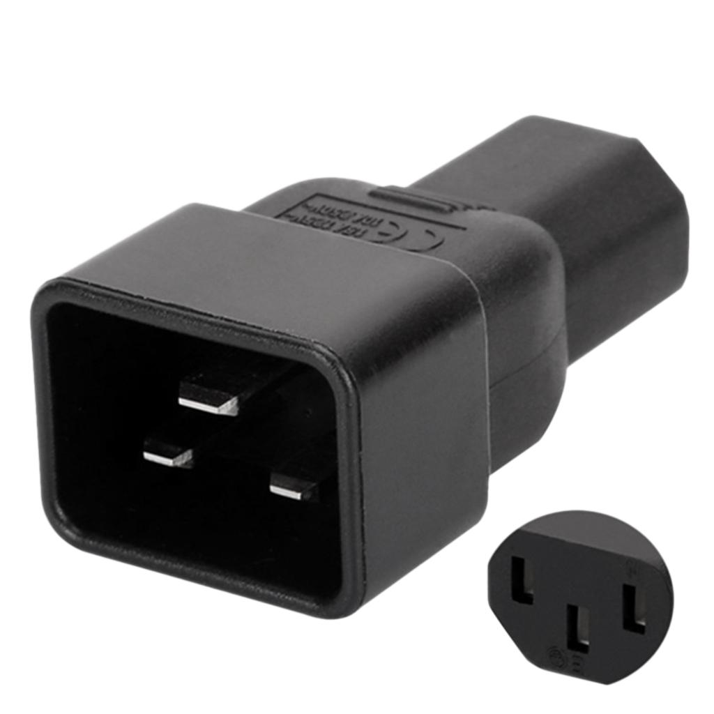 IEC 320 C20 3 Nam Để C13 Cắm Cái Bộ Chuyển Đổi Nguồn Điện Adapter