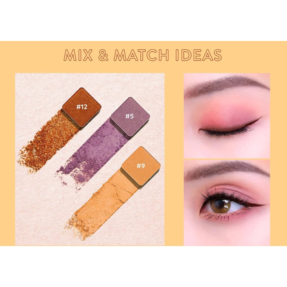 Bảng Phấn Mắt 16 Ô Siêu Mềm Mịn, Bền Màu, Lâu Trôi Lemonade Aesthetic Eyeshadow Palette