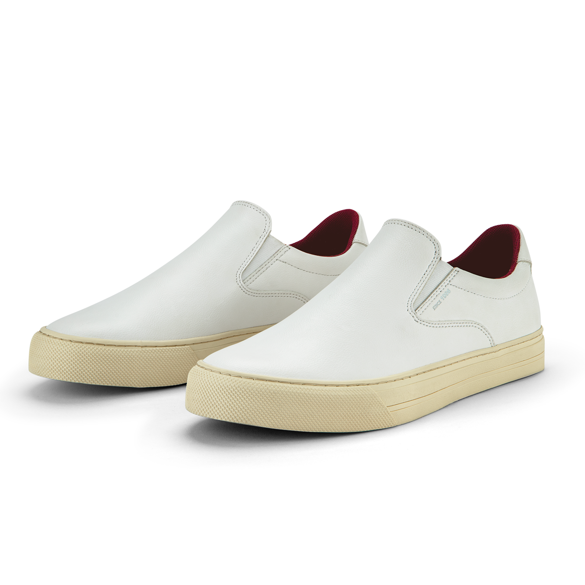 Giày Lười Da Unisex DINCOX C38 Đơn Giản Thanh Lịch Slip on White