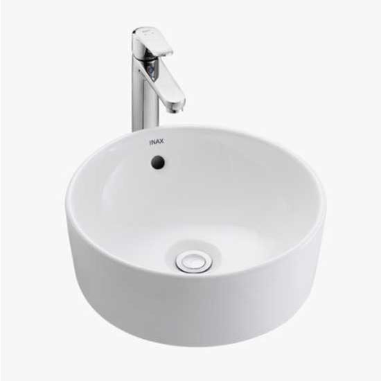 Chậu Rửa Lavabo Inax AL-295V Đặt Bàn Tròn Aqua Ceramic .Chất liệu sứ cao cấp, dễ lau chùi - Vật liệu xây dựng Big H