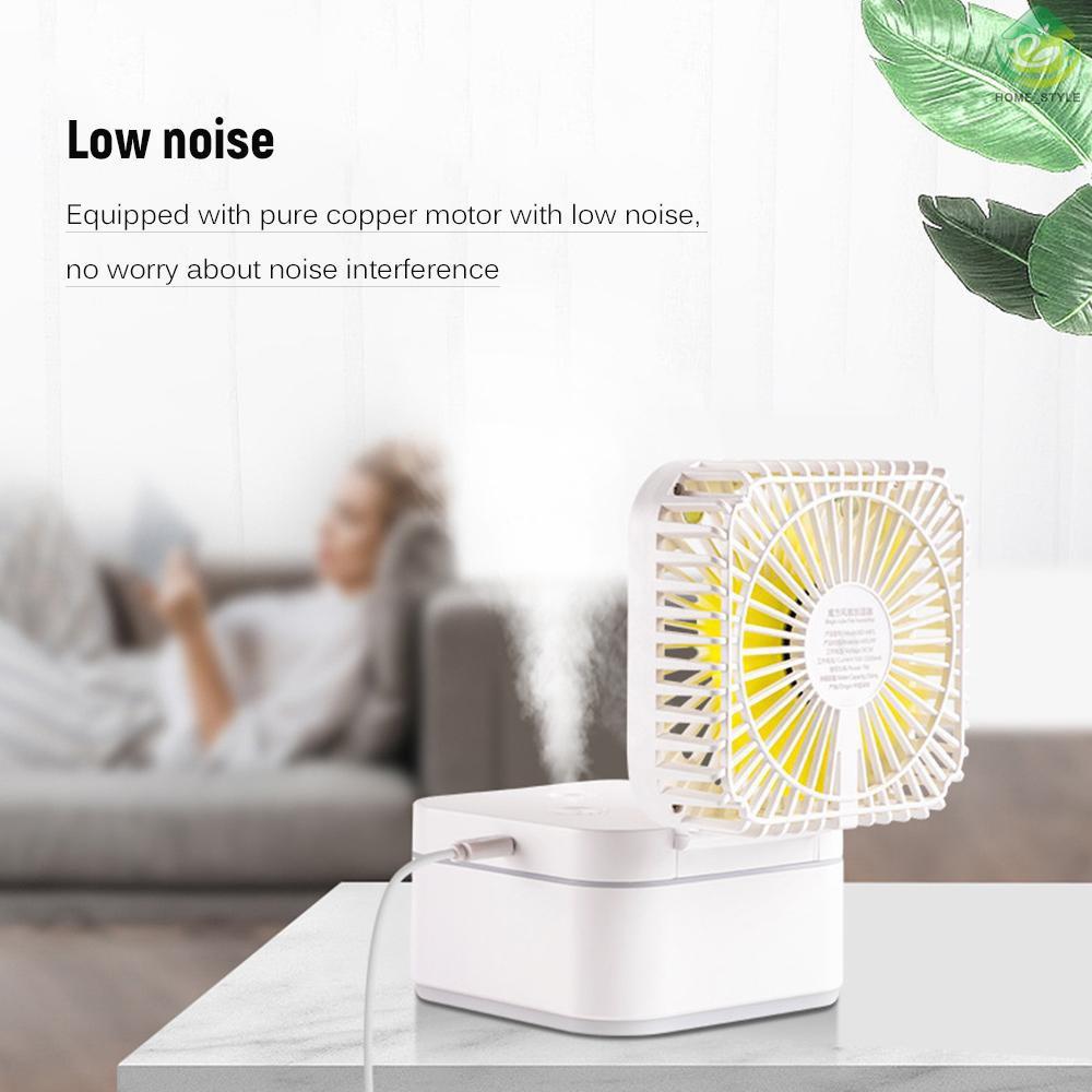 Quạt Phun Sương Để Bàn Có Đèn Led Cực Đẹp, Quạt Gấp Gọn Mini