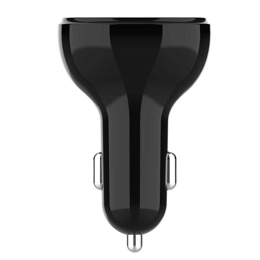 Dual USB Type C Car Charger Adapter With Car Battery Display For Samsung