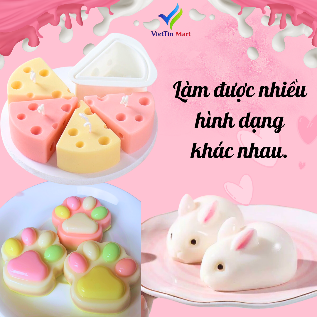 Set Làm Pudding Trứng, Dâu, Socola, Môn, Matcha VietTin Mart