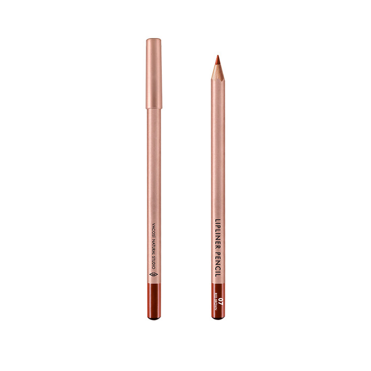 (BẢN MỚI) Chì Kẻ Viền Môi Vacosi Lipliner Pencil No.7 - Red Brown Đỏ Nâu