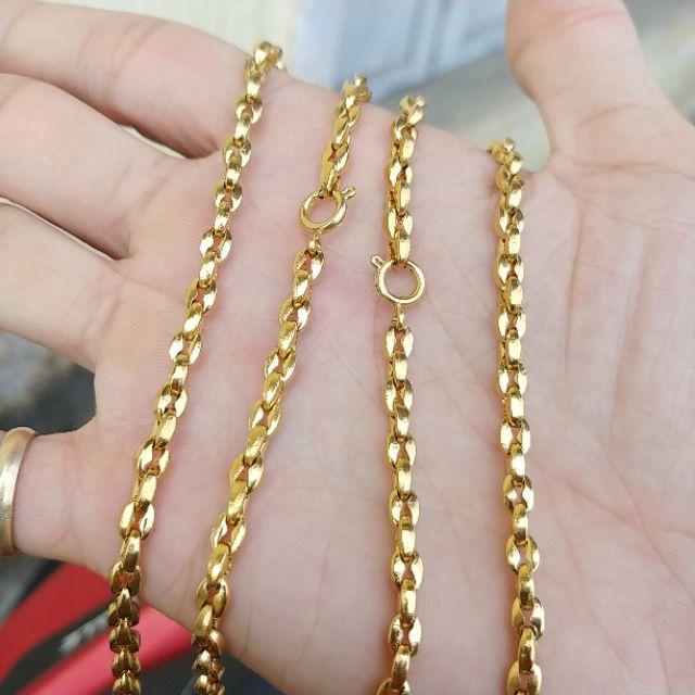 Dây Chuyền Mắc Xích Nhỏ Kiểu Bầu Không Phai Màu- Mang lâu dài tắm rửa thoải mái