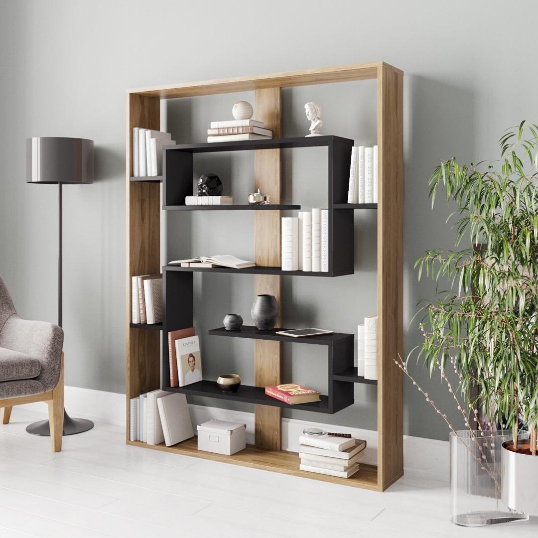 Giá sách gỗ công nghiệp tiện dụng SMLIFE Brock