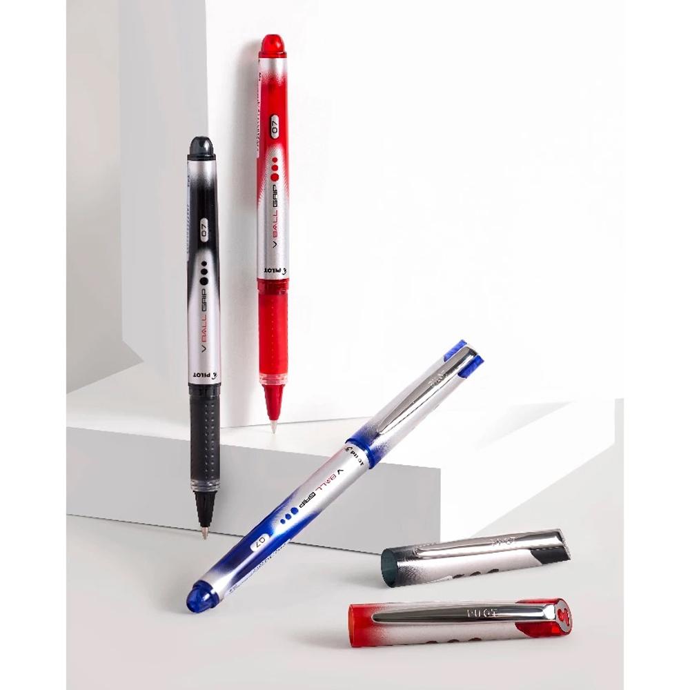 Bút Mực Nước Hi-Tech V Ball Grip 0.7 mm - Pilot BLN-VBG7-B - Mực Đen