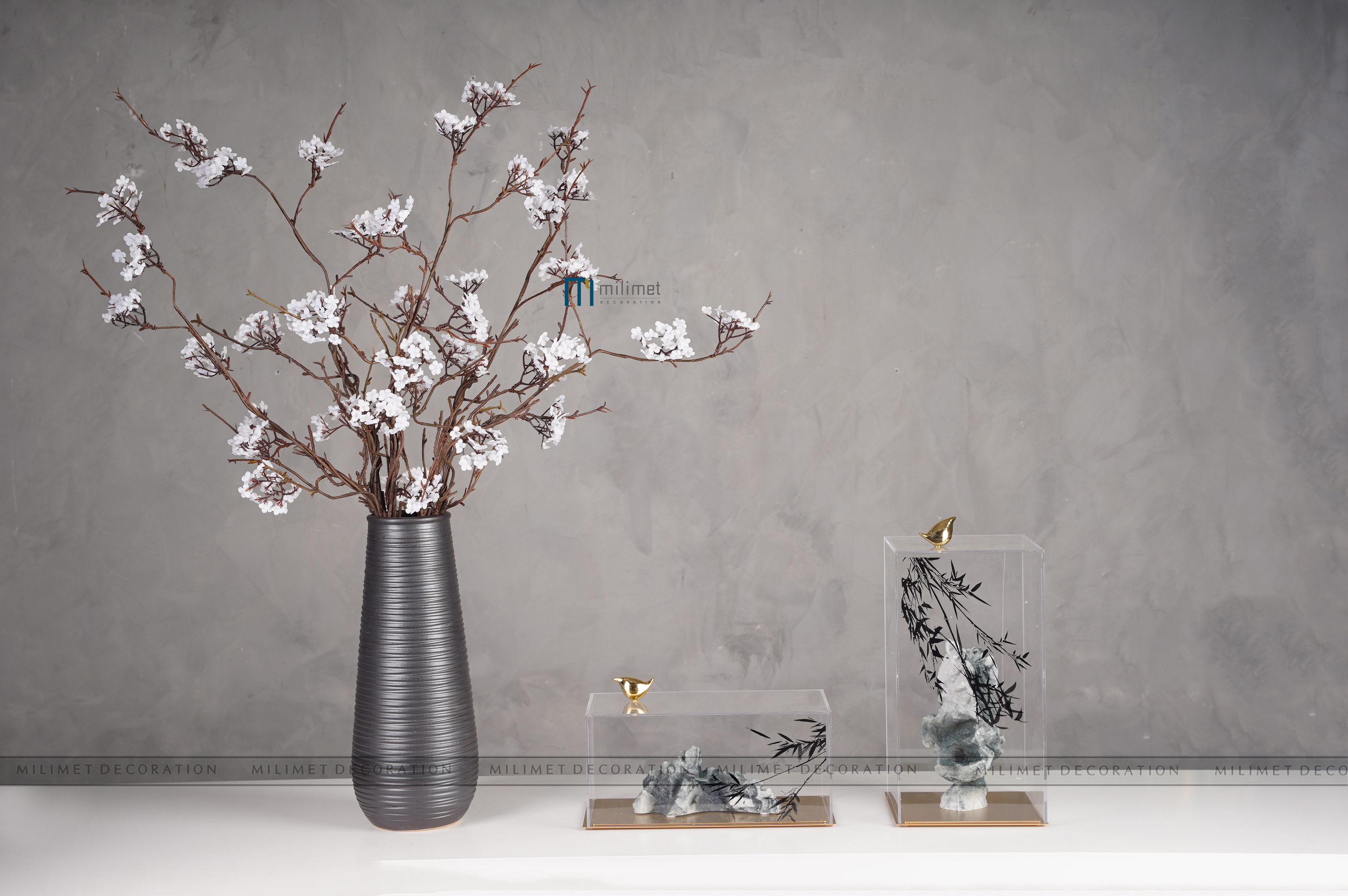Décor đá chim vàng