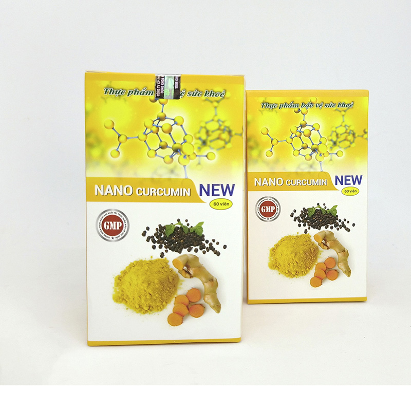 Hai hộp thực phẩm NANO CURCUMIN  bổ sung dinh dưỡng dành cho người lớn