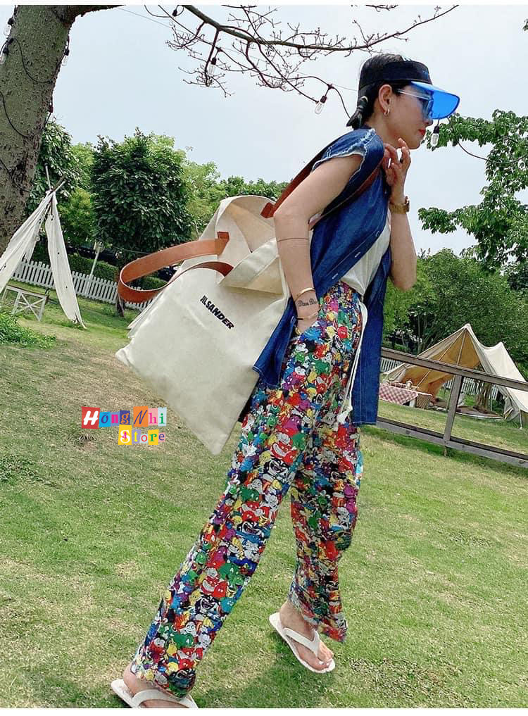 Quần Hoạt Hình Dài Ống Rộng Cartoon Pant V2 Oversize Ulzzang Unisex - MM