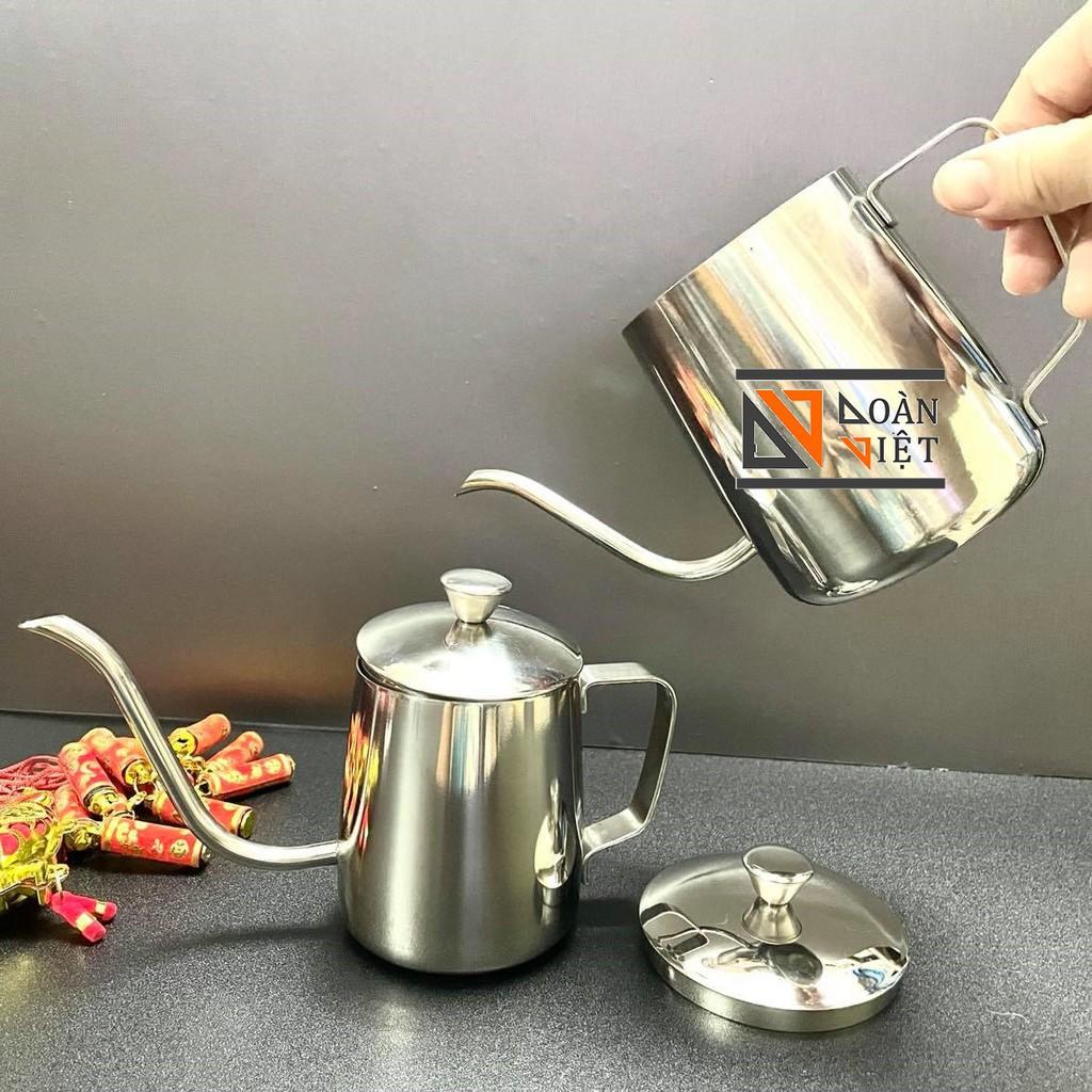 CA RÓT nước , rót trà, BÌNH trà CÓ NẮP - VÒI DÀI INOX SUS 304 CAO CẤP NHIỀU SIZE