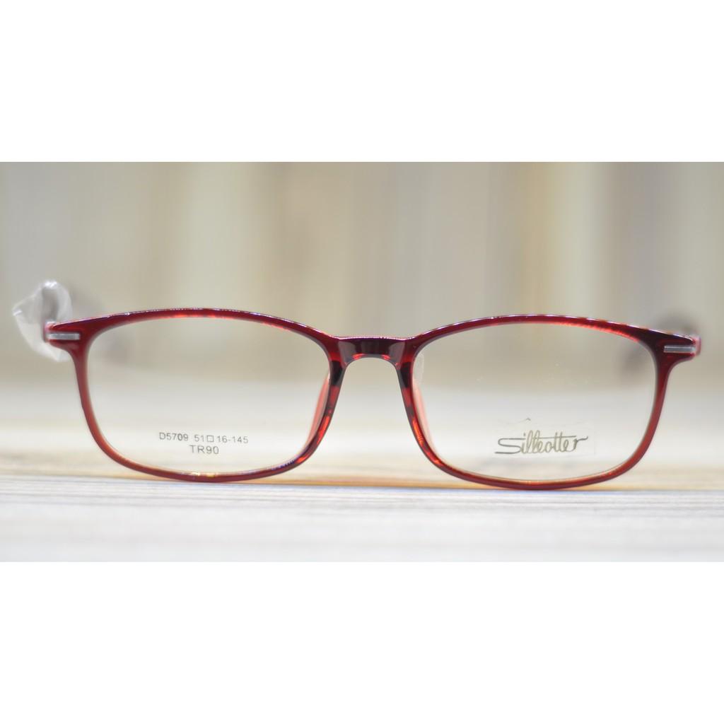 Gọng kính Sileiter D5709 C02 màu đỏ