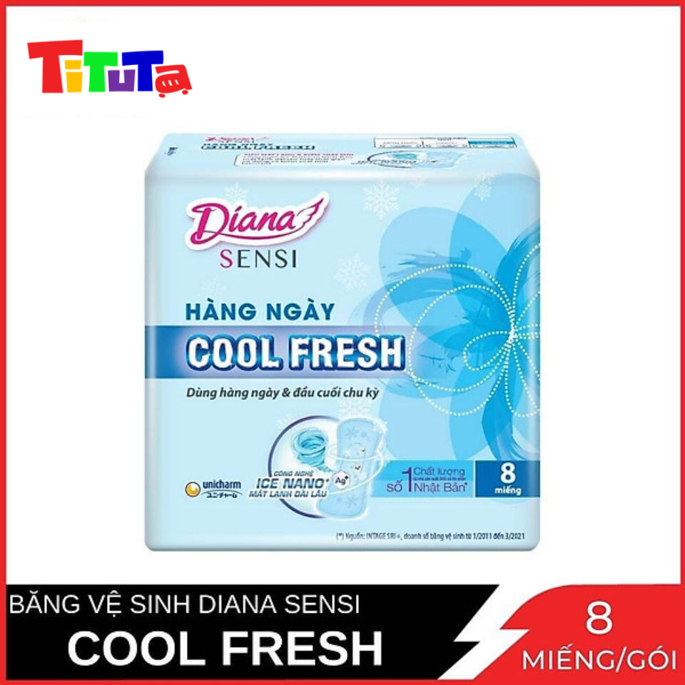 Băng Vệ Sinh Diana Sensi Hằng Ngày Cool Fresh 8 Miếng