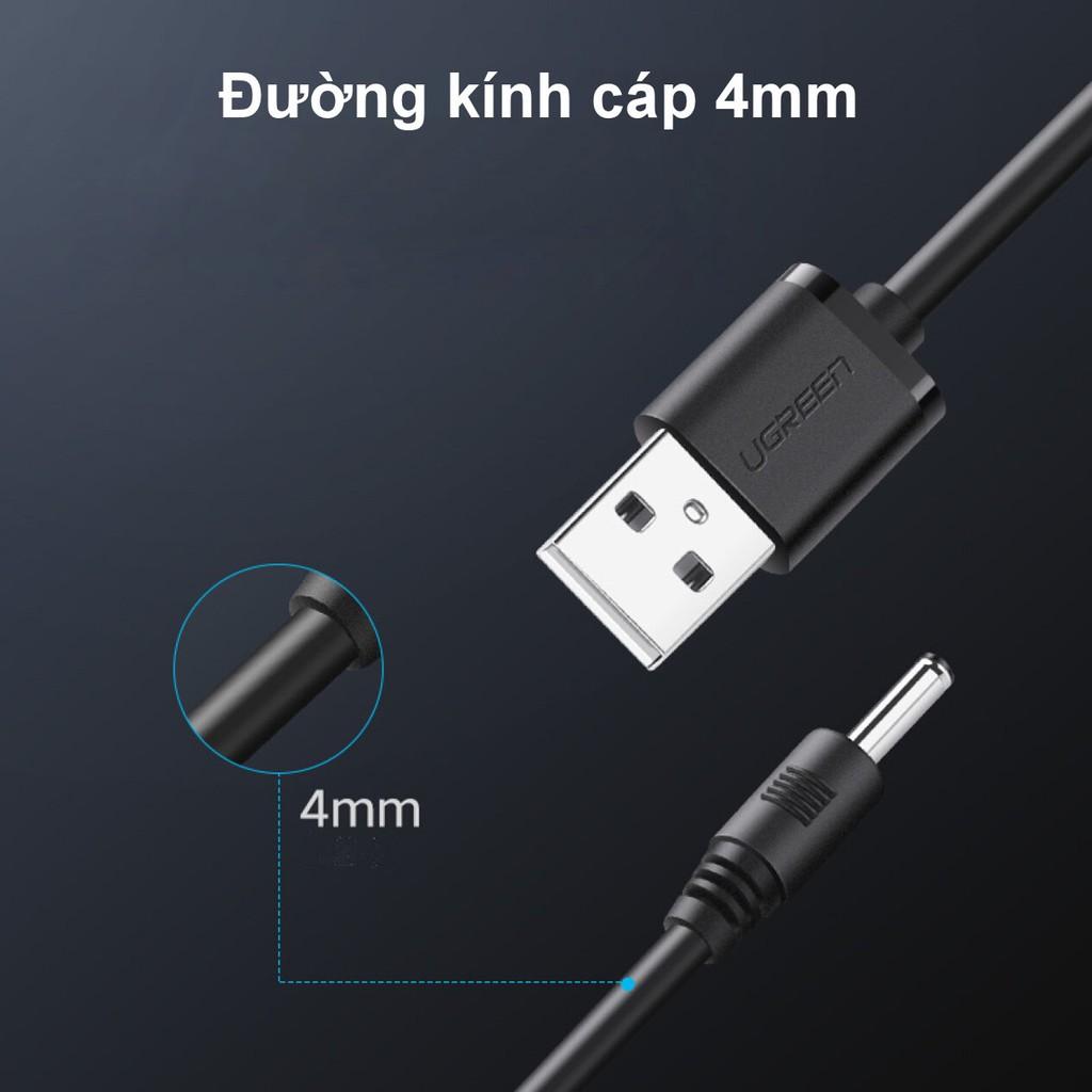 Dây nguồn 1 chiếu USB 2.0 sang DC 3.5mm đầu được dài 1m UGREEN US277 - Hàng Chính Hãng