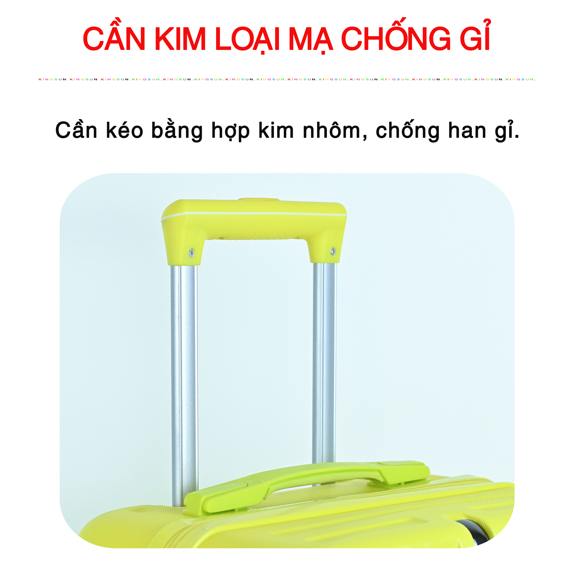 Vali kéo du lịch Kingsun xách tay máy bay size 20inch KS-219-Xanh lam nhạt