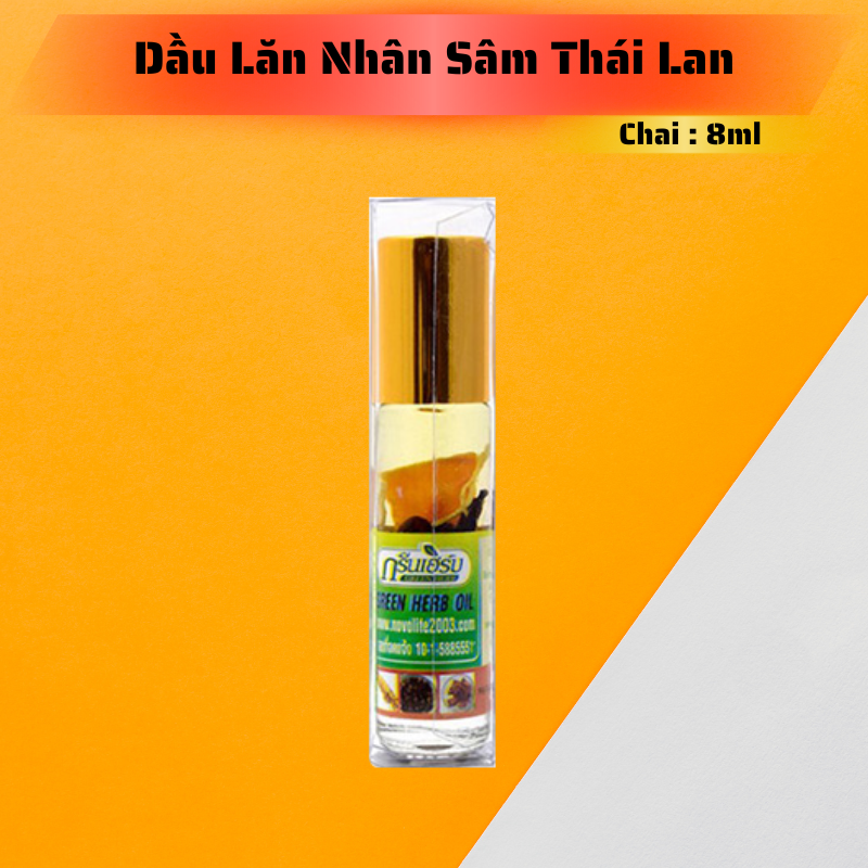 [Chai 8ml] Dầu lăn sâm thảo dược Green Herb Oil Thái Lan