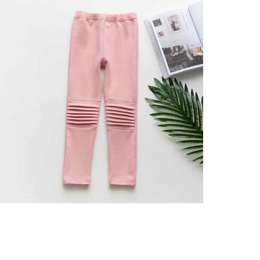 Quần legging bé gái thun cotton phối kiểu lạ hàng vnxk