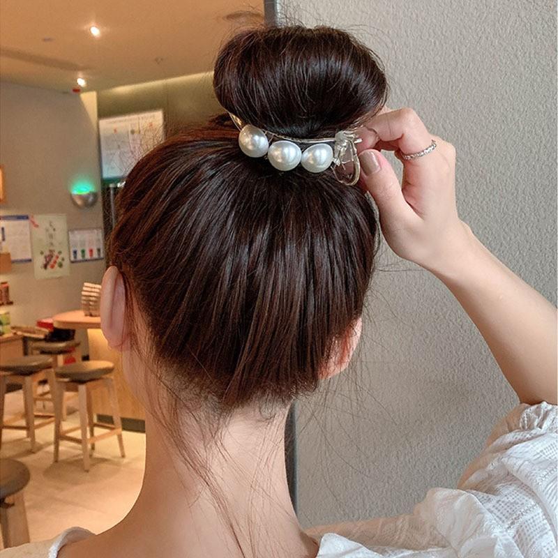 Mới về Kẹp gắp càng cua 3 răng tiện lợi đính hạt đơn giản sang trọng Tatitava