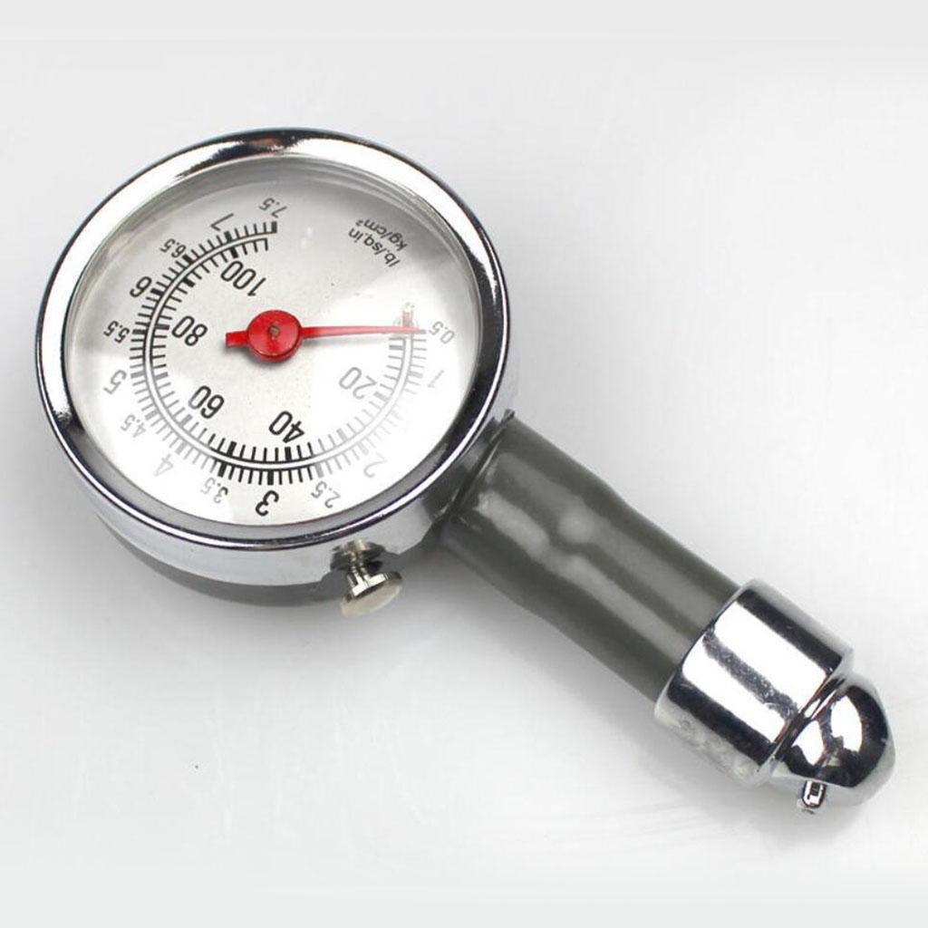 Tire Pressure Gauge Easy to Read Auto Tire Dial Gauge Meter Zinc Alloy