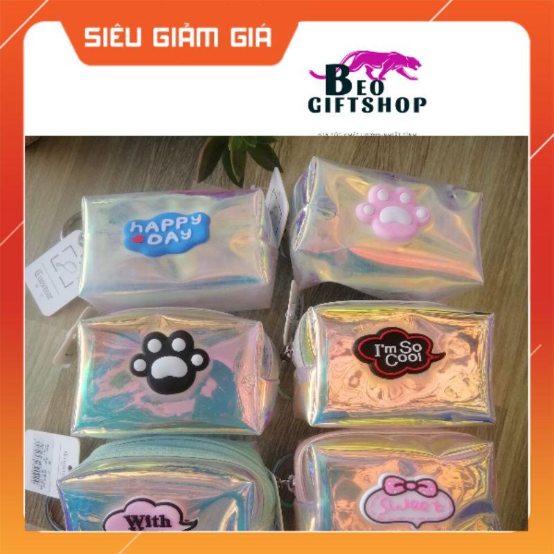 MÓC KHÓA BÓP. MÓC KHÓA VÍ HOLOGRAM DÁNG CHỮ NHẬT HỘP GẮN STICKER