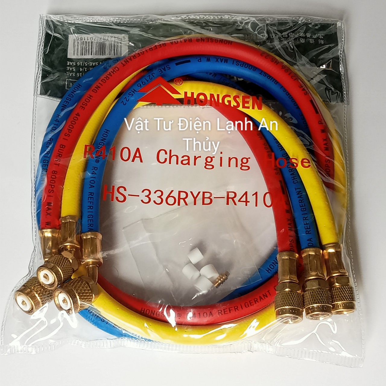 Dây nạp gas máy lạnh điều hòa HONGSEN R410 bộ 3 sợi - Bộ 3 dây nạp gas Hongsen - Bộ 3 dây sạc gas Máy Lạnh điều hòa R410